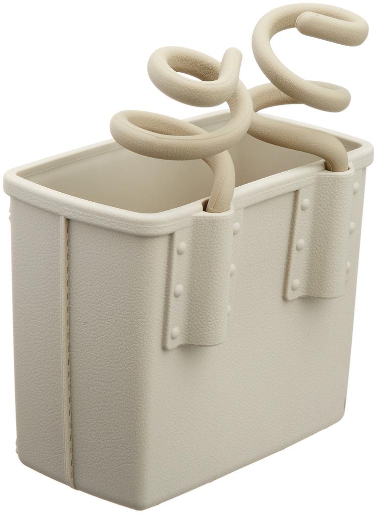 Yawata Kasei Sceltevie Grace MANO (Grace Mano) Type B (rectangular) Storage Box with Handle, Beige, 16.1 X 10.4 X H13.6 Cm, Made In Japan.
