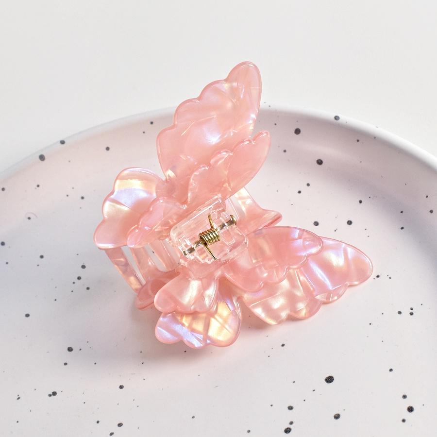 1PC Phantom Color Double-layer acetate Butterfly hair grab cute and sweet half-hair thin hair use gift Versatile hair accessory