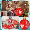 60cm PVC Inflatable Christmas Ball Outdoor Garden Festive Ornament Party Supplies Decorations