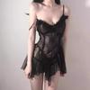 Sexy Lingerie Seduction Small Chest Lace Suspender Nightdress Transparent Uniform Passion Suit