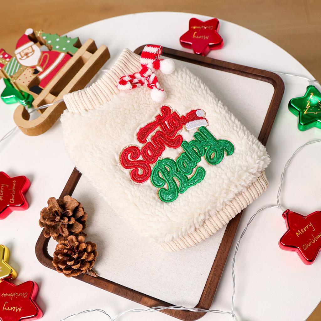 Holiday Pet Cute Puppy And Casual Fashion Clothing Christmas Baby Plush Clothes