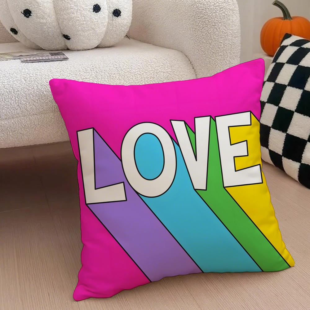 Uplifting Enduring Hope And Love Cushion Cover Throw Pillow Cover Hidden Button Durable Polyester Chair Cushion