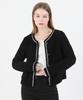 Cattline Tweed Wool Fur Jacket (Black)