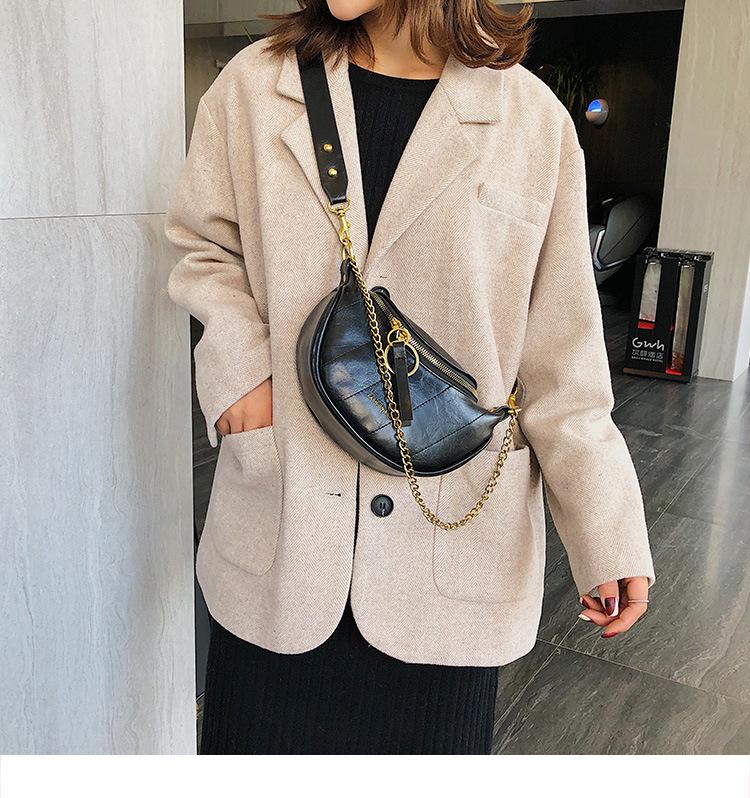 

SCIONE поясная сумка женская сумка через плечо модная цепочка маленькая сумка 23cm*8cm*14cm чёрный