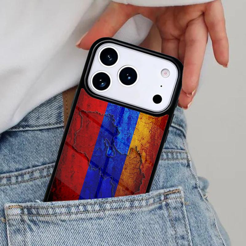 Armenian Coat Of Arms Flag Phone Case for iPhone 16e 15 14 13 12 17 Pro Max Plus Air 17pro Cover Coque