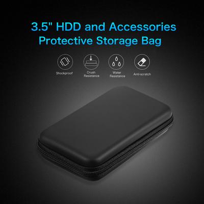 Nárazuvzdorná EVA 3,5" pevný disk Pouzdro Pouzdro Pouzdro Pouzdro 3,5" organizér Přenosný externí HDD