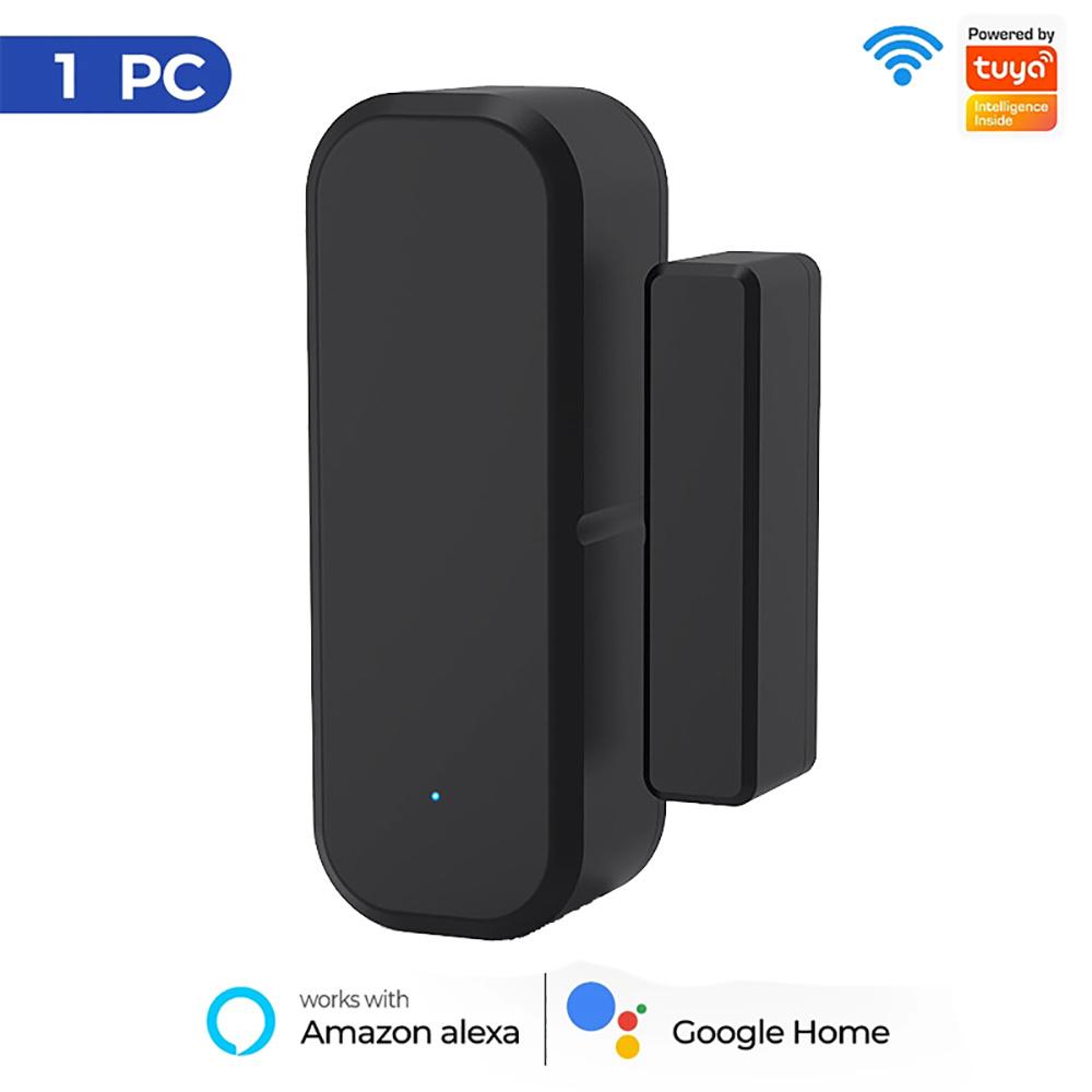 Smart WiFi Wireless Door Sensor Smart Home Open Close Detector Smart Life App Control Notification Compatible with Alexa Google