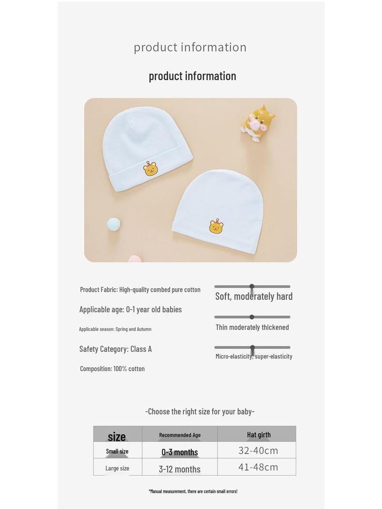 Gorro de Vernix para Recién Nacido: Algodón Puro, Transpirable, Gorro de Bebé sin Costuras para Niños y Niñas, Perfecto para Primavera, Otoño, Invierno