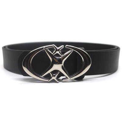 Stylish Crescent Moon & Star Buckle Belt for Jeans and Skirts - Versatile Fashion Leather Accessory