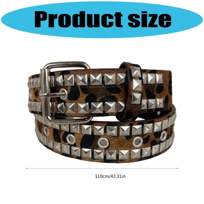 Cintura Elasticizzata con Fantasia Leopardo Vita Regolabile Per Uso Quotidiano Tessuto Comodo e Resistente