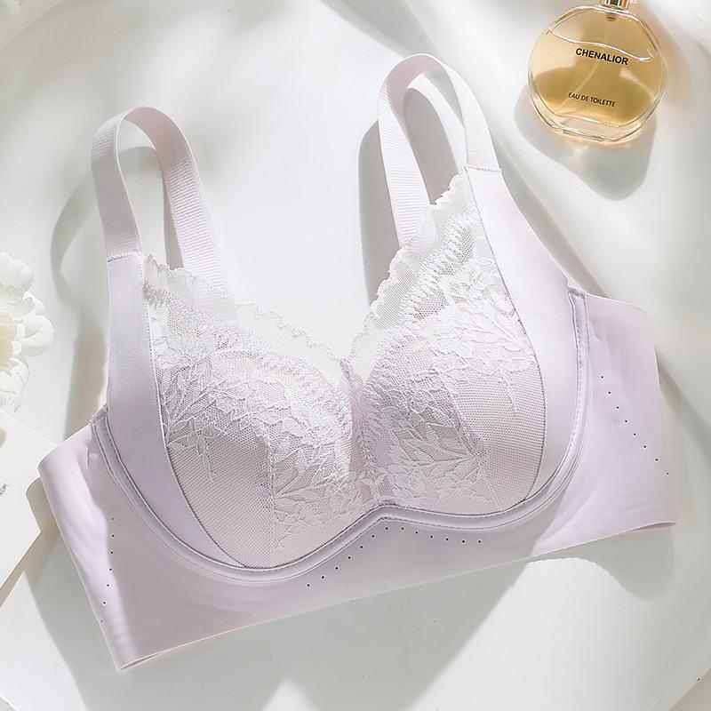 New Sexy Lace Without Steel Ring, Thin Jelly Glue Soft Support Bra Cover Gathered Without Trace