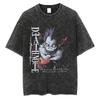New Arrival Mens Clothe Tee Shirt TShirts Men Tshirt for Men Ropa Hombre Vintage Washed Death Note Anime Graphic Printing