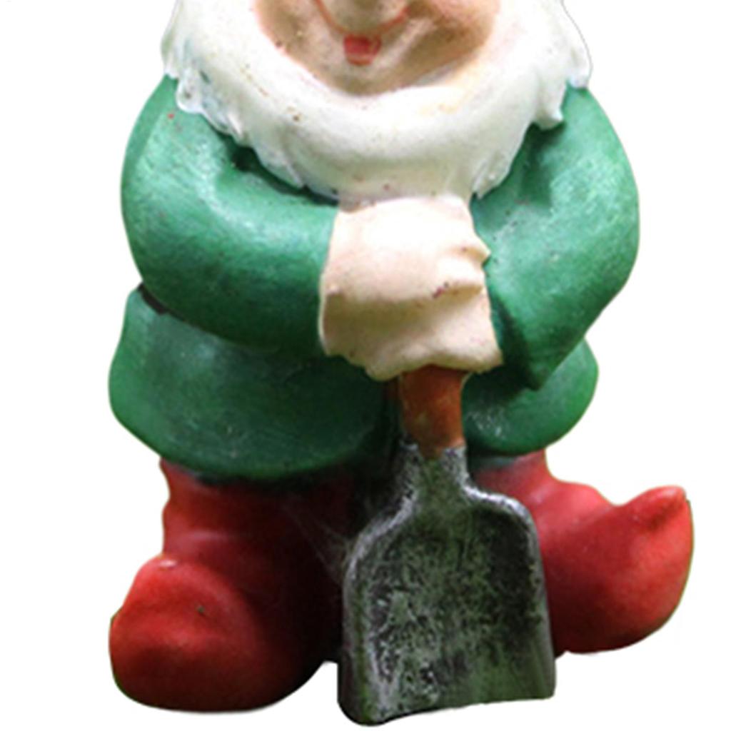 Small Gnomes Figurines 9 Pieces Resin Dwarf Figurine Fairy Garden Gnomes Sculpture For Indoor Outdoor Lawn Shelf Table Yard