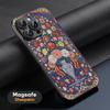 Persian rug floral art design ins Phone Case For iPhone 17 16 15 14 13 12 11 Plus Pro Max  High-end Luxury Magsafe Sheepskin