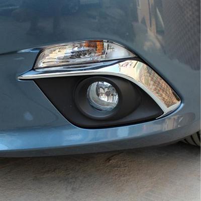 Car Front Fog Light Lamp Frame Stick Styling ABS Chrome Cover Trim Part For Mazda 3 Axela M3 2014 2015 2016 2017