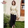 YUZHAOLIN Mid-Aged Women's Summer Chiffon Set