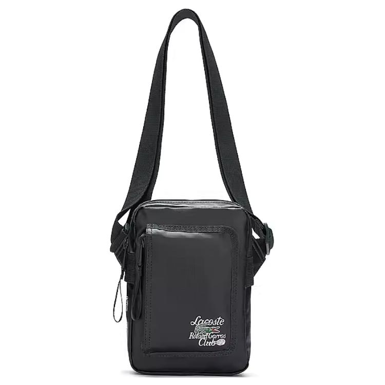 Lacoste Fashion Versatile Casual Polyester Crossbody Shoulder Bag Regular Men bags Black NH4263RG-B43 Black