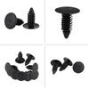 50pcs Car Bumper Plastic Rivet Fastener Retainer Trim Push Pin Clip Black