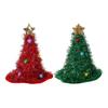 Christmas Tree Hat Glitter Tinsel Santa Hat for Adults Children Funny Holiday Party Acceesory