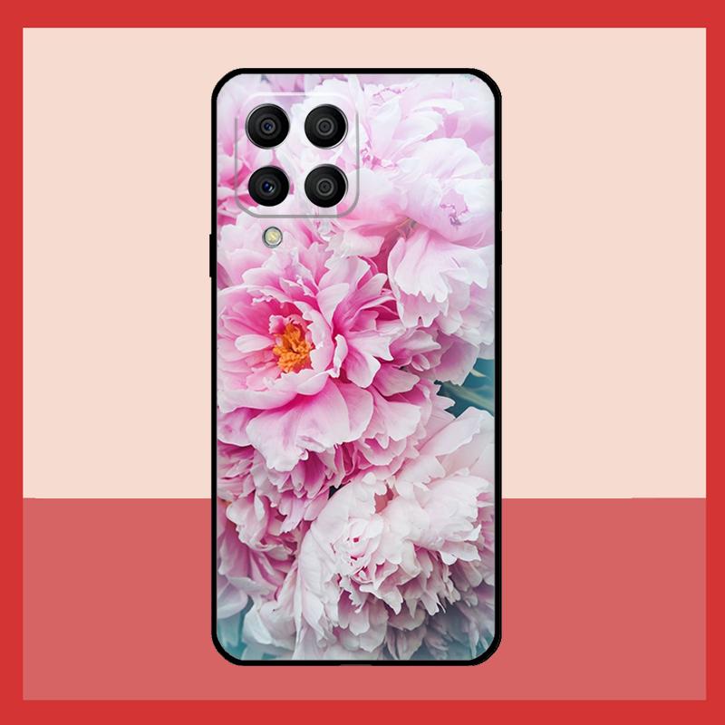 Elegant Pink Purple Peony Flower Case For Samsung Galaxy M56 M12 M06 M32 M52 M35 M55 M15 M11 M13 M14 M16 M36 M31 M53 M34 M54
