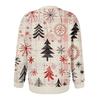 Women's Christmas Print Cardigan Long Sleeve Button Down Knit Outerwear for Holiday Party