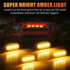 For Raptor Style Smoked Lens Amber 12 LED Front Grille Running Lights For Ford