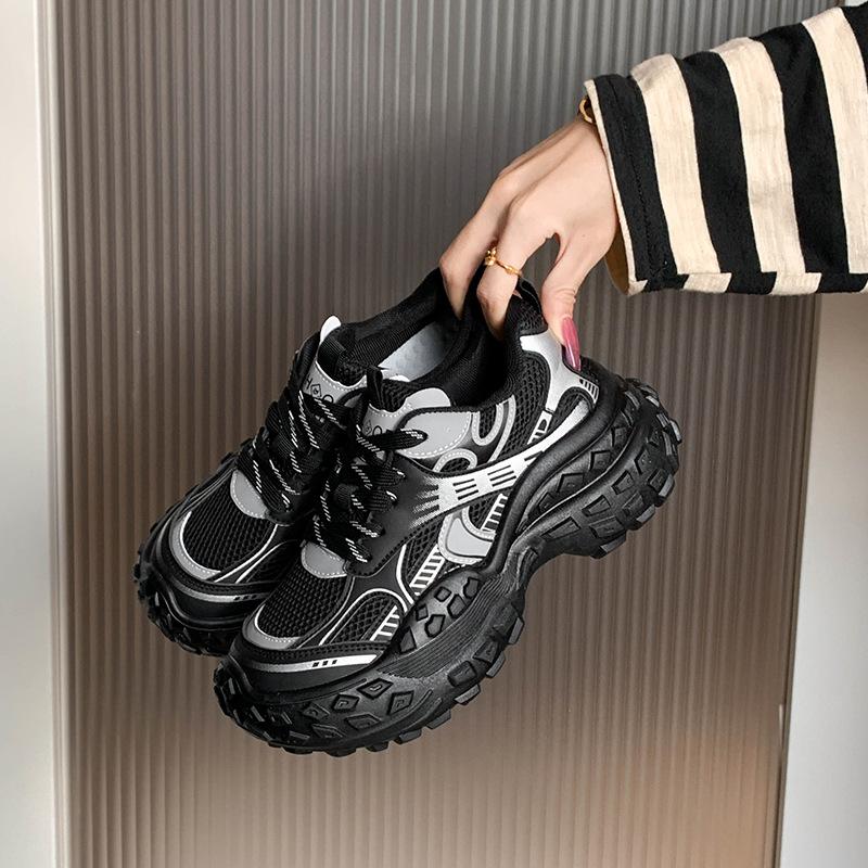

ins Korean version of new dad shoes women s 2025 autumn student sports running shoes casual platform height-increasing shoes BN8807-1 35