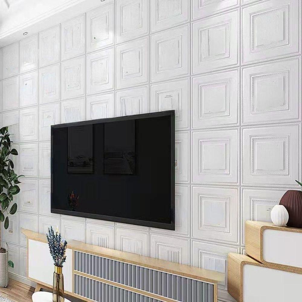 Self-adhesive 3D Wallpaper Waterproof Background Wallpaper Fashion Wall Stickers Home Decoration