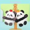 Adorable Plush Panda Keychain Cute Animal Bag Charm Soft Pp Cotton Filler
