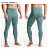 Men's High Waist Zipper Skinny Leggings for Running, Yoga, and Fitness - Warm, Elastic, Autumn/Winter Base Layer Pants