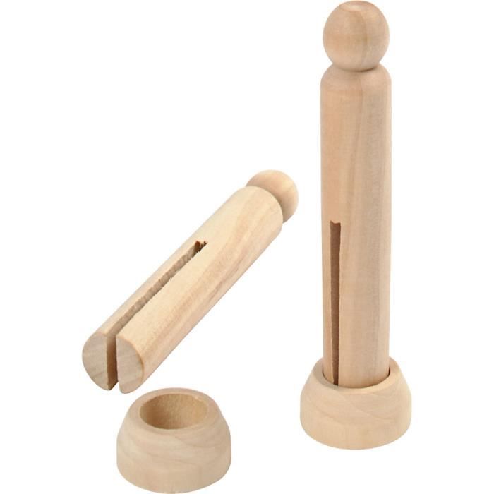 Pinces à linges à l'ancienne en bois. Réf 56460