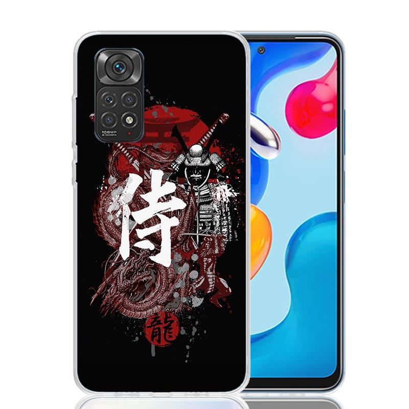 Japanese Dark Dragon Tattoo Phone Case For Xiaomi Redmi Note 15 14 13 12S 12 Pro Plus 11S 11E 11 11T 10S 10 Art Soft Pattern Cov
