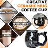 Handcrafted Ceramic Coffee Mug, 13 Oz Rustic Design With Handle For Parents