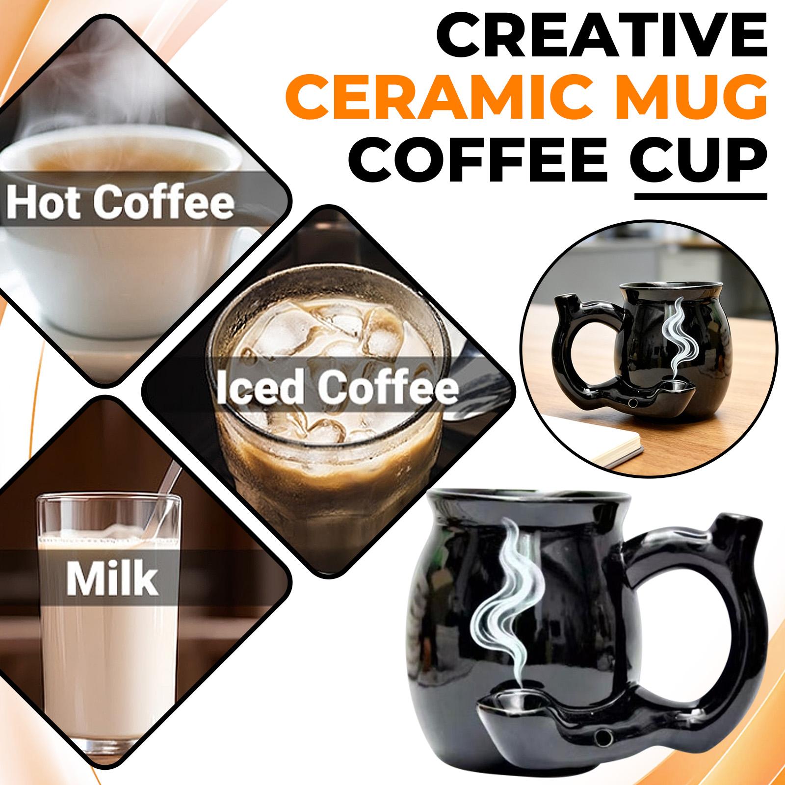 Handcrafted Ceramic Coffee Mug, 13 Oz Rustic Design With Handle For Parents One Size