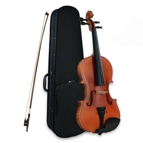 BQKOZFIN 4/4 Violin Beginner Set with 2 Bows, Tuner, Spare Strings, and Shoulder Rest
