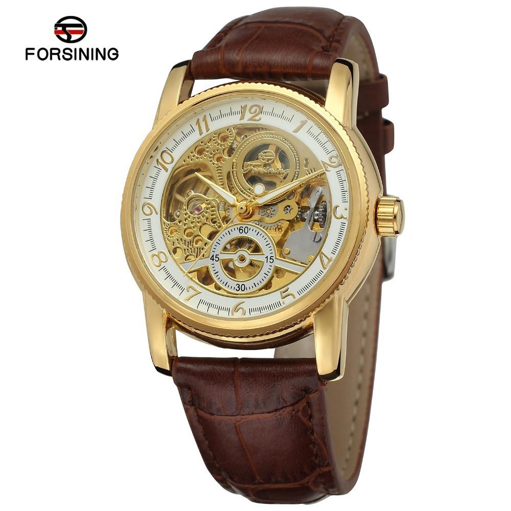 Ebay Forsining Men'S Fashion Casual Hollow Semi-Automatic Men'S Mechanical Watch