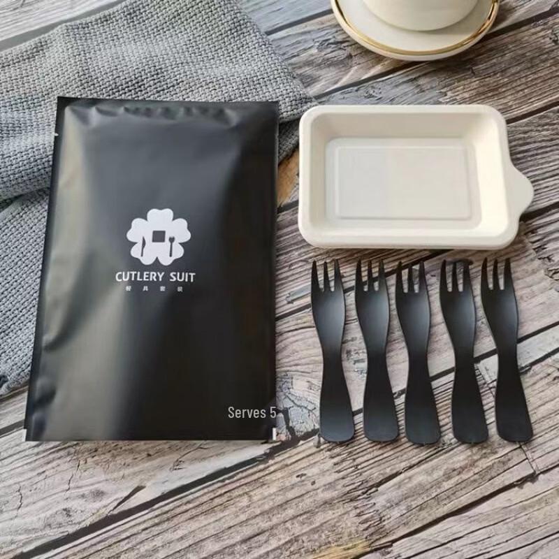 Disposable Corn Starch Cake Tableware Set