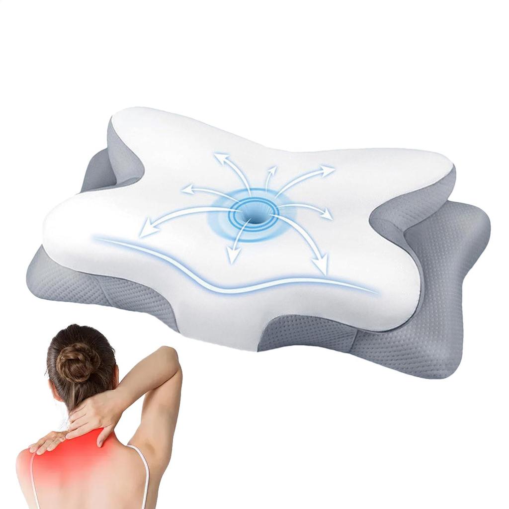 Memory Foam Cervical Pillow Neck Support Sleep Memory Foam Pillow Butterfly shaped sleep memory pillow for Travel Couch