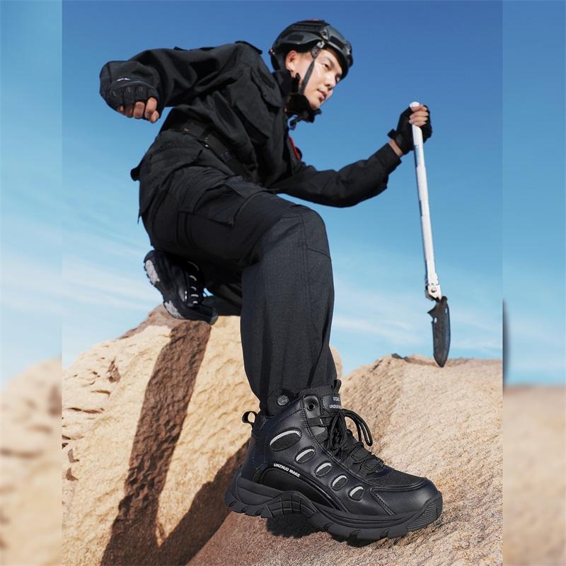 Fashion Fashion Mens Boots Winter Short Boots Outdoor Men Hiking Boots Autumn Sneakers Light Non-slip Men Desert Boots Ankle Boots Black