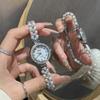 Supply Round Watch Women'S Watch Full Diamond Light Luxury Temperament Fashion Pearl Bracelet Women'S Watch Temperament Quartz