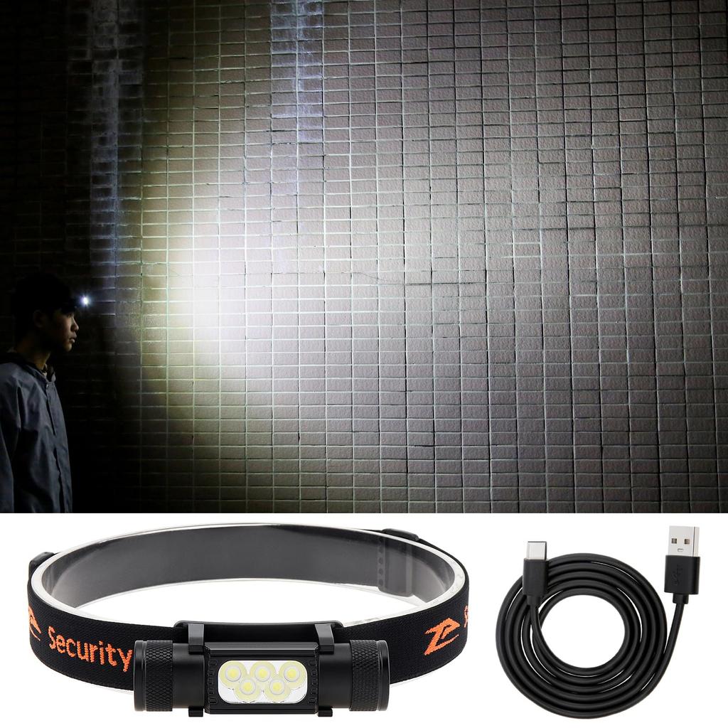 SecurityIng Süper 2420 IPX6 Almanya'da Üretilmiştir OSLP8 LED Rahat 180 Derece 9 Kademeli Kısma İçin ve Kask Uyumlu Kafa Lambası Değil, Şarj Edilebilir, Parlak,