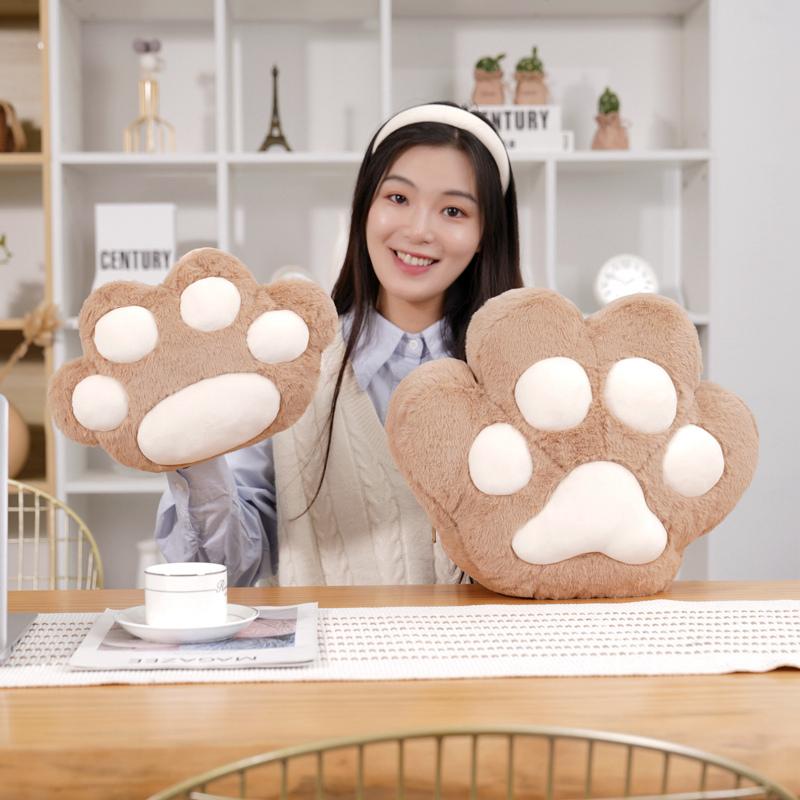 Kawaii Tier Bärenpfote Kissen Niedliche Stoffkatzenpfote Handwärmer Plüschdecke Heimstuhl Dekoration Kindergeschenk