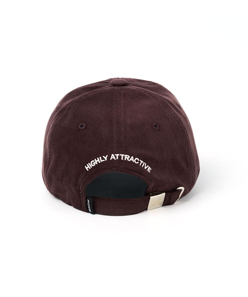 Makeuni Corduroy Heart Deep Ball Cap Brown