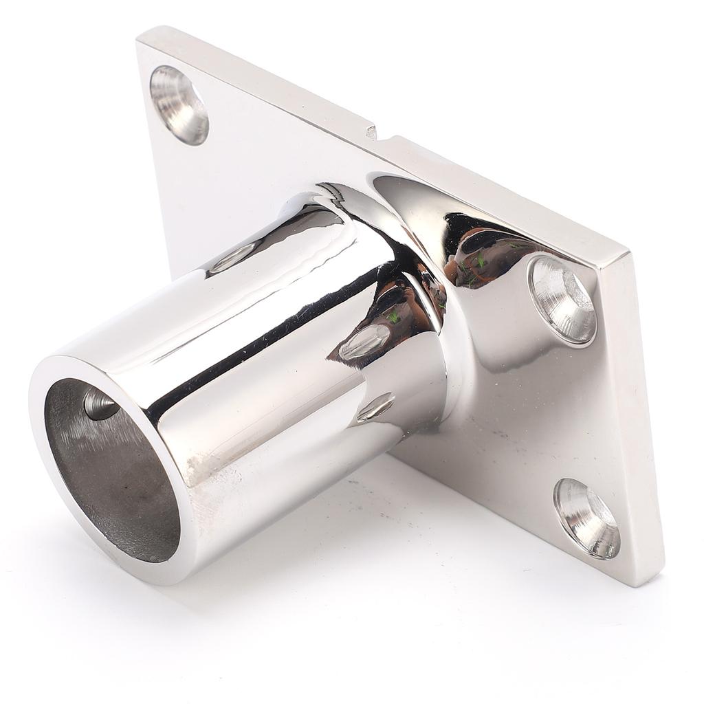 Stanchion Base Stainless Steel 90 Degree Rectangular Durable AntiCorrosion Polishing Hnadrail Fitting for Boat