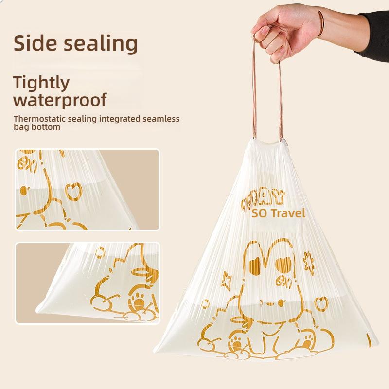 Drawstring Garbage Bags Cute Bathroom Garbage Bags Capybara Drawstring Large Leak-Proof Tear-Resistant Odor-Control Pocket For