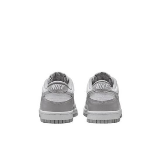 Nike Dunk Childrens Basketball Shoes White Light Smoke Gray Teenagers FB9109-123