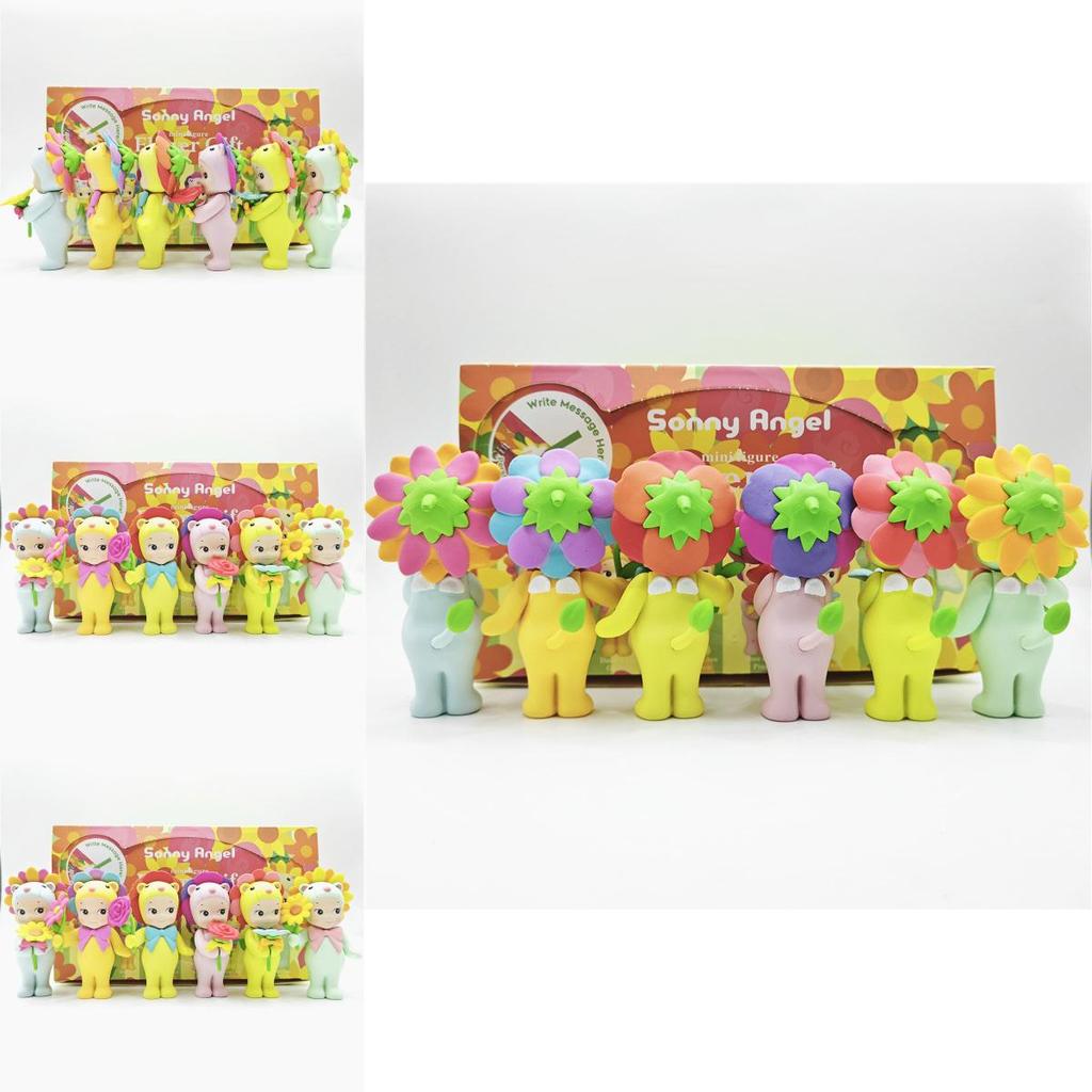 Charming Flower Angel Figurine Set Including Sunflower And Rose Blind Box Toy