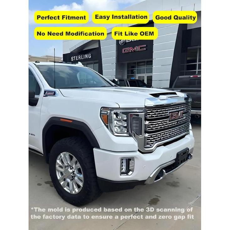 FASTCHE Front License Plate Frame Compatible with 2020 2021 2022 2023 GMC Sierra 2500 HD 3500 HD Front Bumper License Plate Holder Mounting Bracket