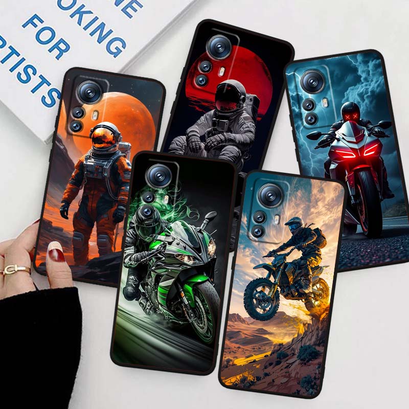 Model Rider Cool For Xiaomi Mi 15 14 13 13T 12 12T 12S 11 11i 11T Pro Ultra Lite 5G Black Soft Phone Case