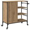Kitchen Trolley Artisan Oak Finish 87.5 x 39 x 84.5 cm Engineered Wood